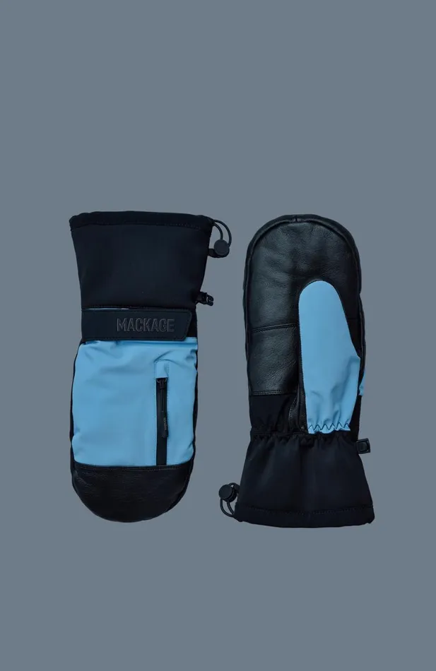 Gloves Women Mackage WYND 2layer Technical Ski Mitts Sky Blue Frost Gloves Women Mackage WYND 2layer Technical Ski Mitts Sky Blue Frost