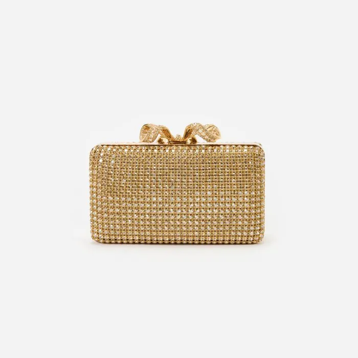 Gold Crystal Box Clutch Women Self Portrait Clutch Bags Gold Crystal Box Clutch Women Self Portrait Clutch Bags