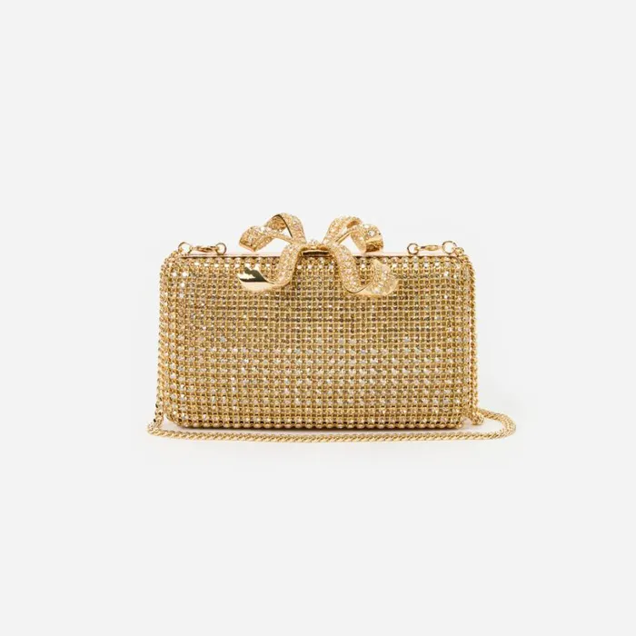 Gold Crystal Box Clutch Women Self Portrait Clutch Bags Gold Crystal Box Clutch Women Self Portrait Clutch Bags