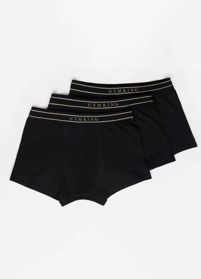 Gym King Accessories Men Boxers 3PK 8211 BlackGold