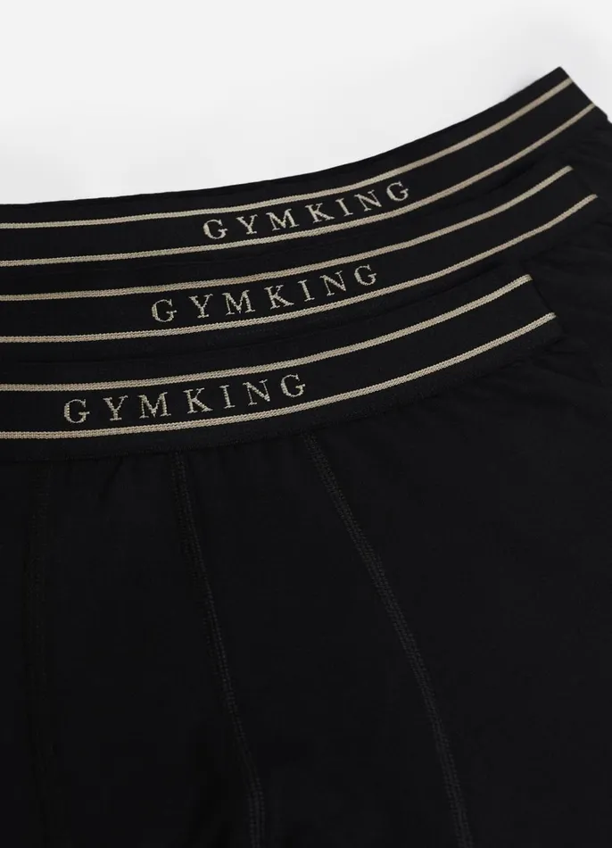 Gym King Accessories Men Boxers 3PK 8211 BlackGold