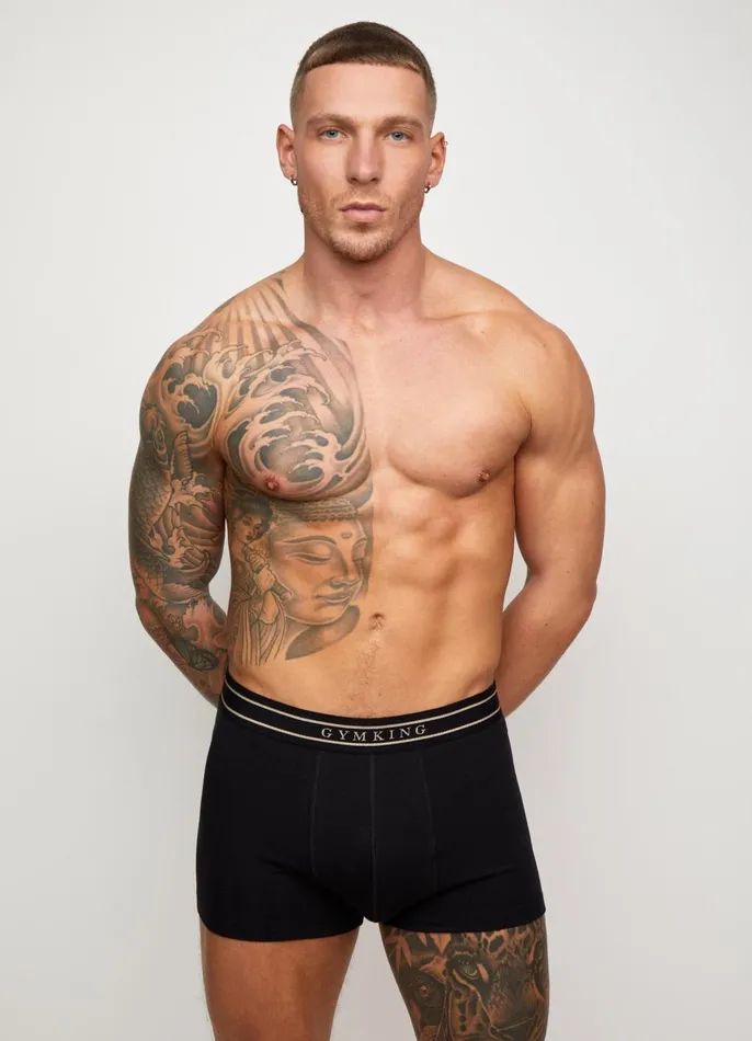 Gym King Accessories Men Boxers 3PK 8211 BlackGold