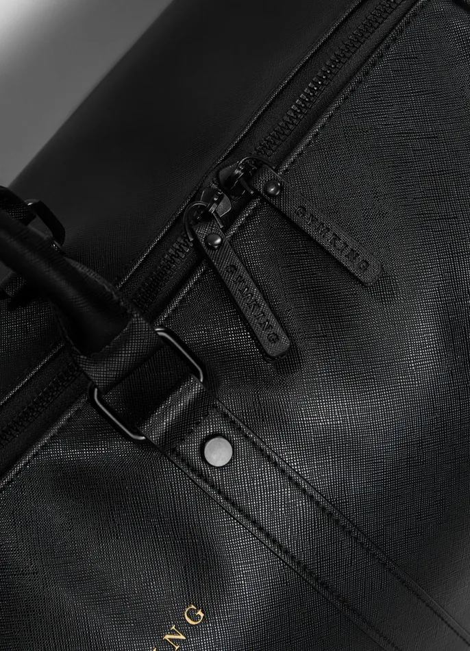 Gym King Accessories Men Faux Leather Holdall 8211 Black