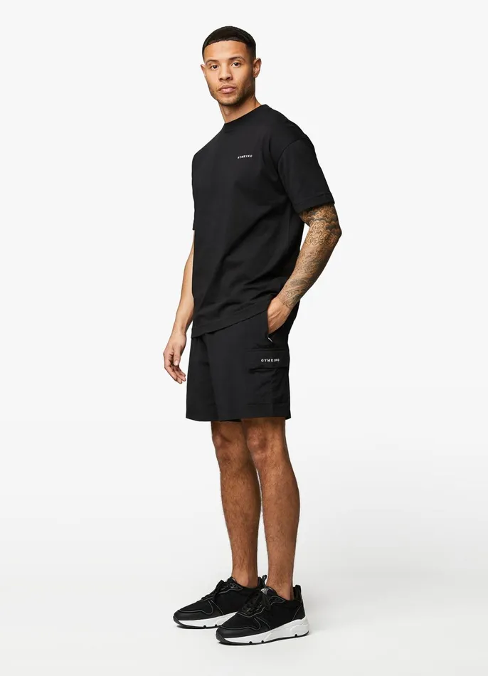 Gym King Cargos Men Utility Woven Cargo Short 8211 Black