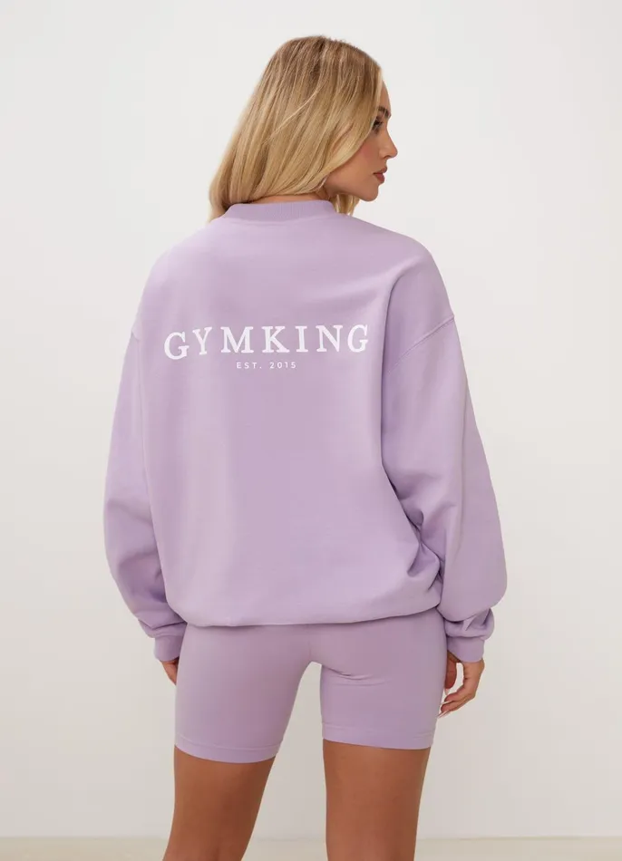 Gym King CoOrds Women Established Crew 8211 Lilac