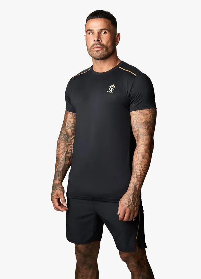 Gym King Gymwear Men Flex Tee 8211 BlackGold