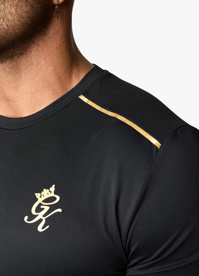 Gym King Gymwear Men Flex Tee 8211 BlackGold