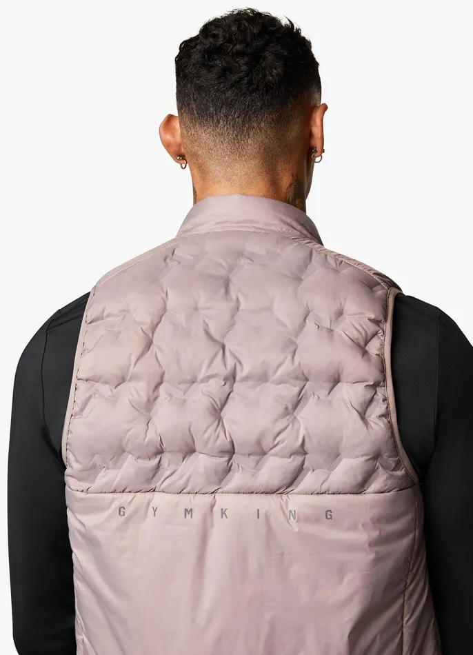 Gym King Outerwear Men Heat Sealed Tech Gilet 8211 Iron Gym King Outerwear Men Heat Sealed Tech Gilet 8211 Iron