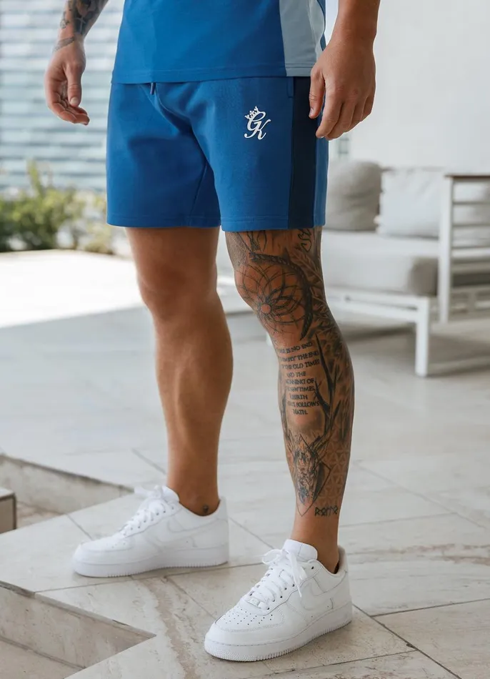 Gym King Shorts Men Contrast Panel Fleece Short 8211 Riviera BlueSky Blue