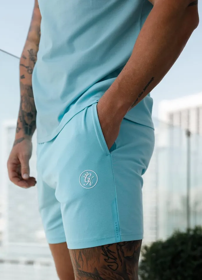 Gym King Shorts Men Pro Jersey Short 8211 Aqua Blue