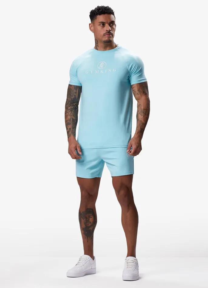 Gym King Shorts Men Pro Jersey Short 8211 Aqua Blue