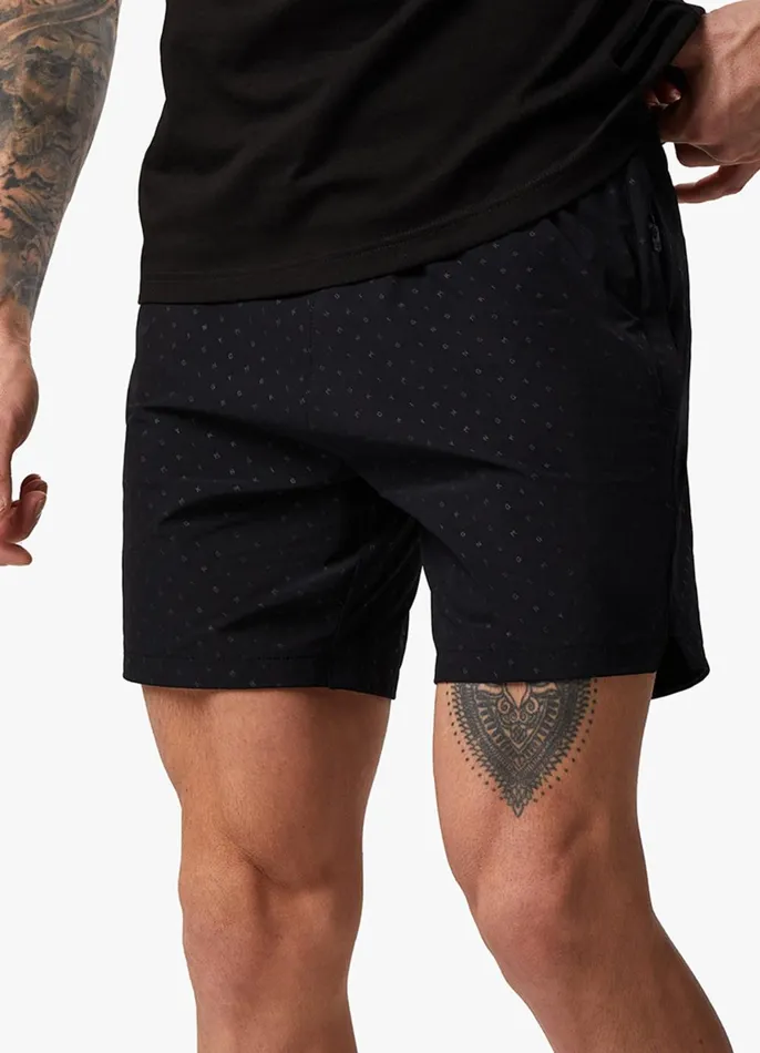 Gym King Shorts Men Rebellion AOP Cargo Shorts 8211 Black