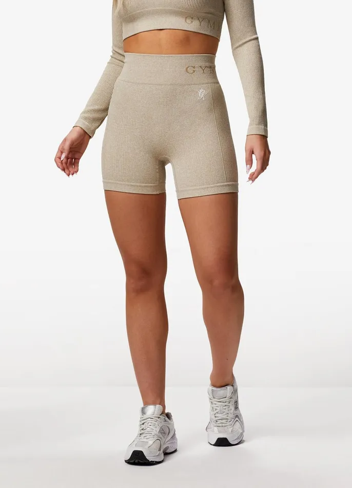Gym King Shorts Women Formation Rib 3034 Short 8211 Oatmeal Marl