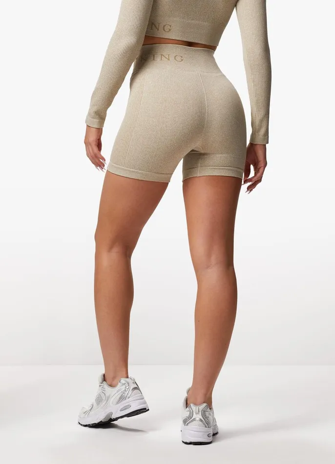 Gym King Shorts Women Formation Rib 3034 Short 8211 Oatmeal Marl