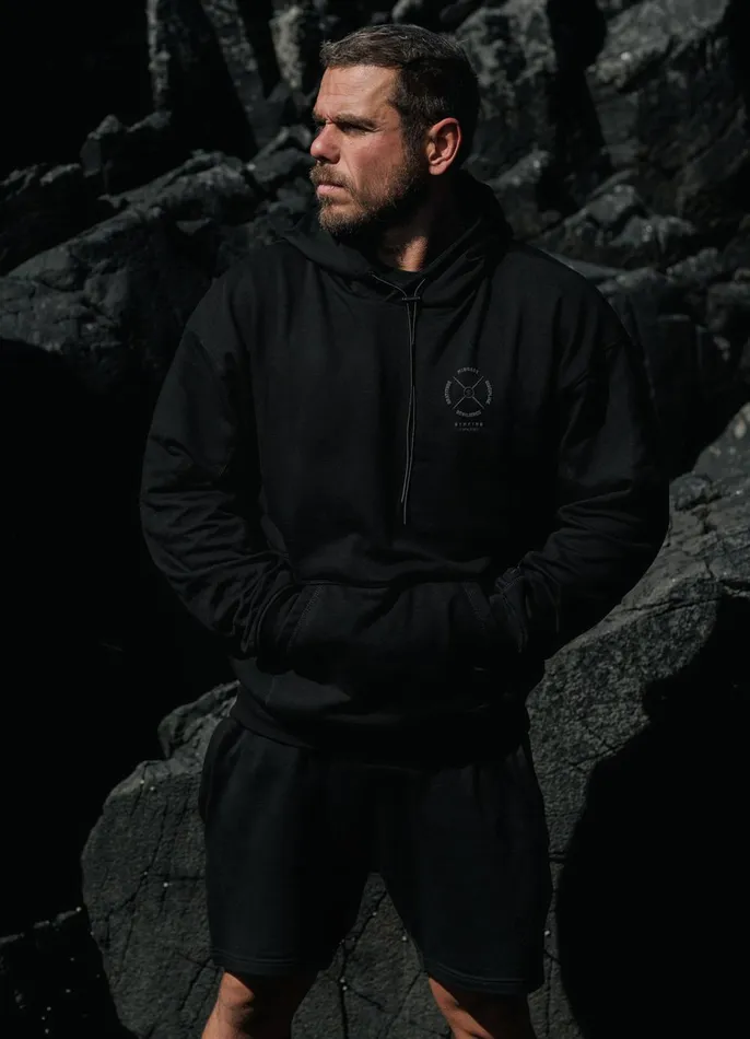 Gym King Sweatshirts and Hoodies Men Compass Hood 8211 Black