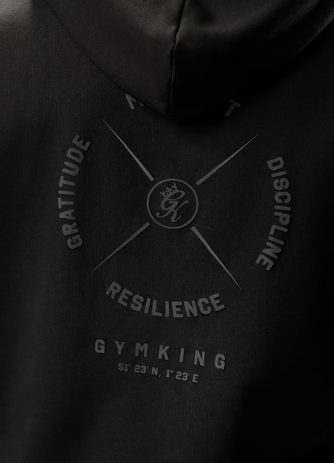 Gym King Sweatshirts and Hoodies Men Compass Hood 8211 Black