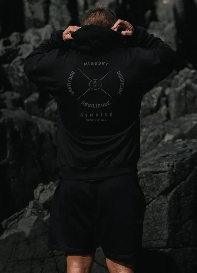 Gym King Sweatshirts and Hoodies Men Compass Hood 8211 Black