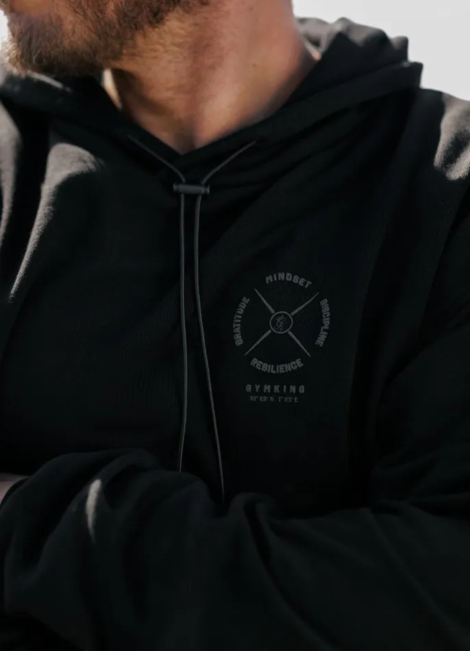 Gym King Sweatshirts and Hoodies Men Compass Hood 8211 Black