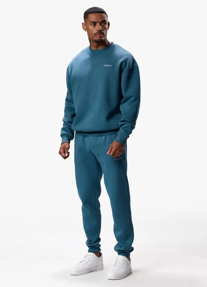 Gym King Sweatshirts and Hoodies Men Established Crew 8211 Lake Blue
