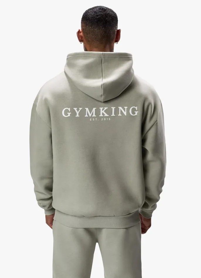 Gym King Sweatshirts and Hoodies Men Established Hood 8211 Sage Grey