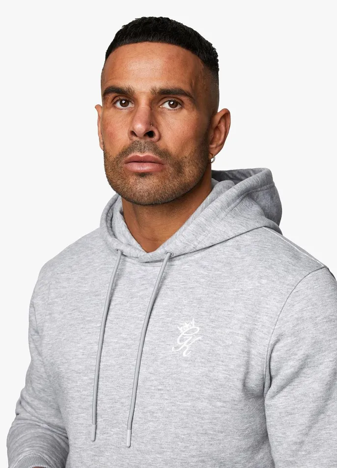 Gym King Sweatshirts and Hoodies Men Fundamental Fleece Hood 8211 Grey Marl