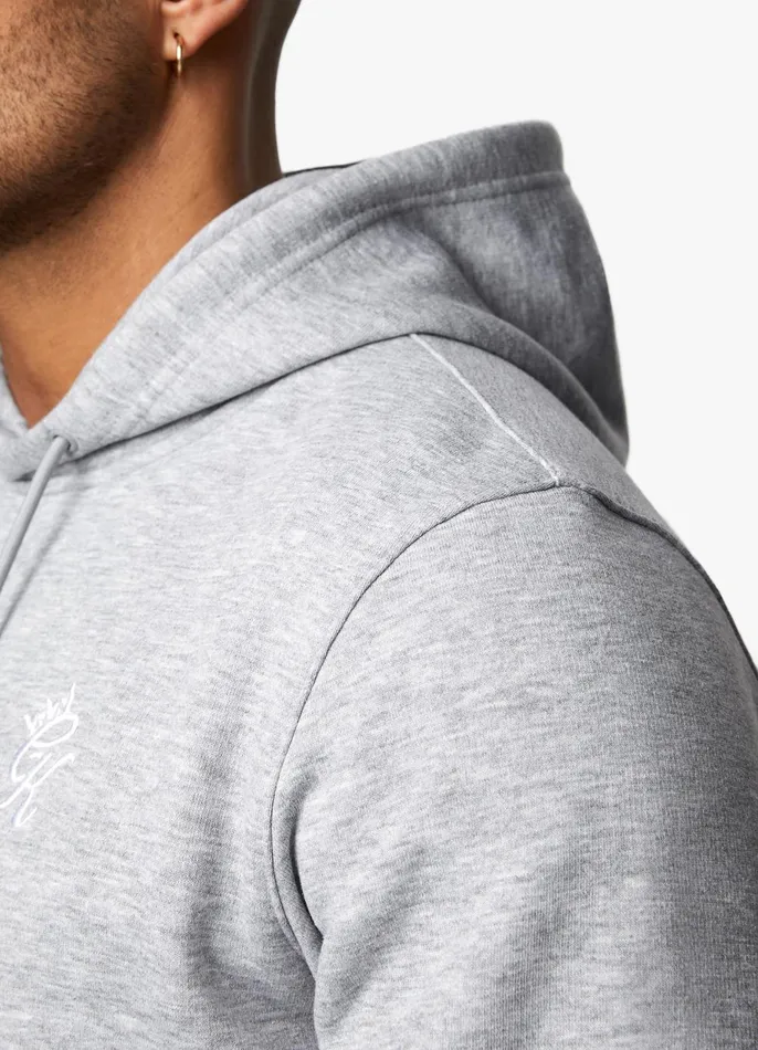 Gym King Sweatshirts and Hoodies Men Fundamental Fleece Hood 8211 Grey Marl