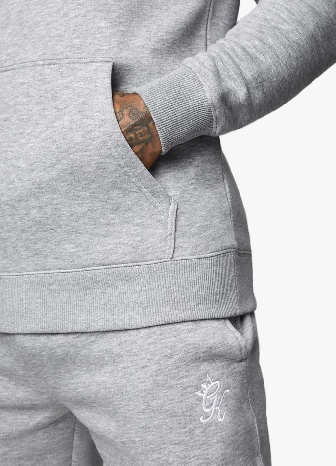 Gym King Sweatshirts and Hoodies Men Fundamental Fleece Hood 8211 Grey Marl