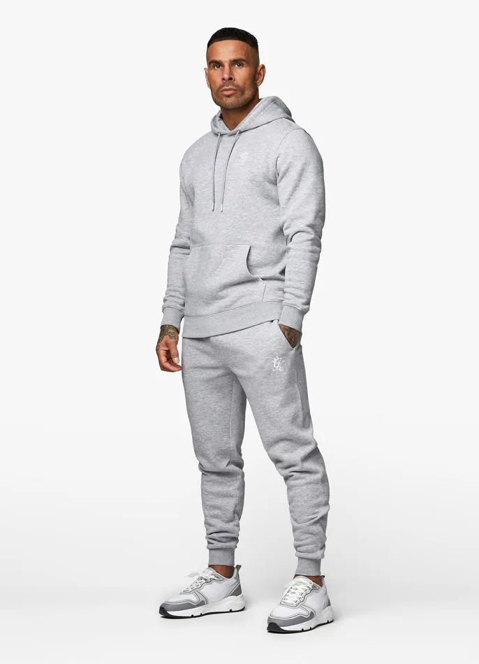 Gym King Sweatshirts and Hoodies Men Fundamental Fleece Hood 8211 Grey Marl