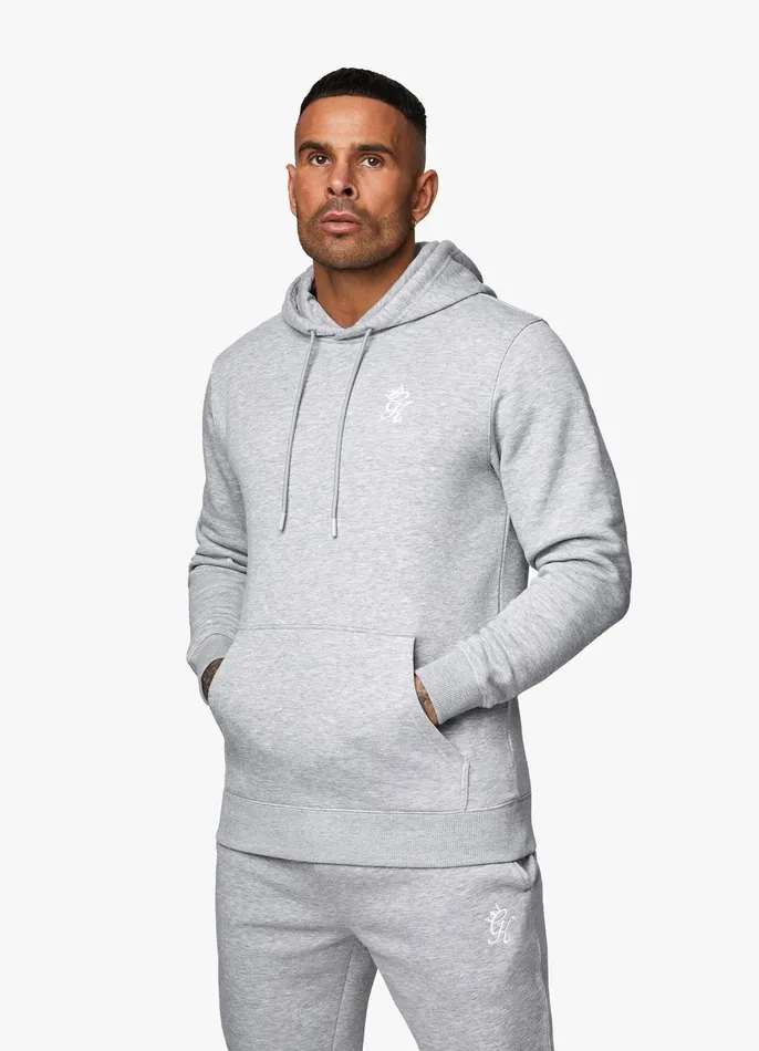 Gym King Sweatshirts and Hoodies Men Fundamental Fleece Hood 8211 Grey Marl