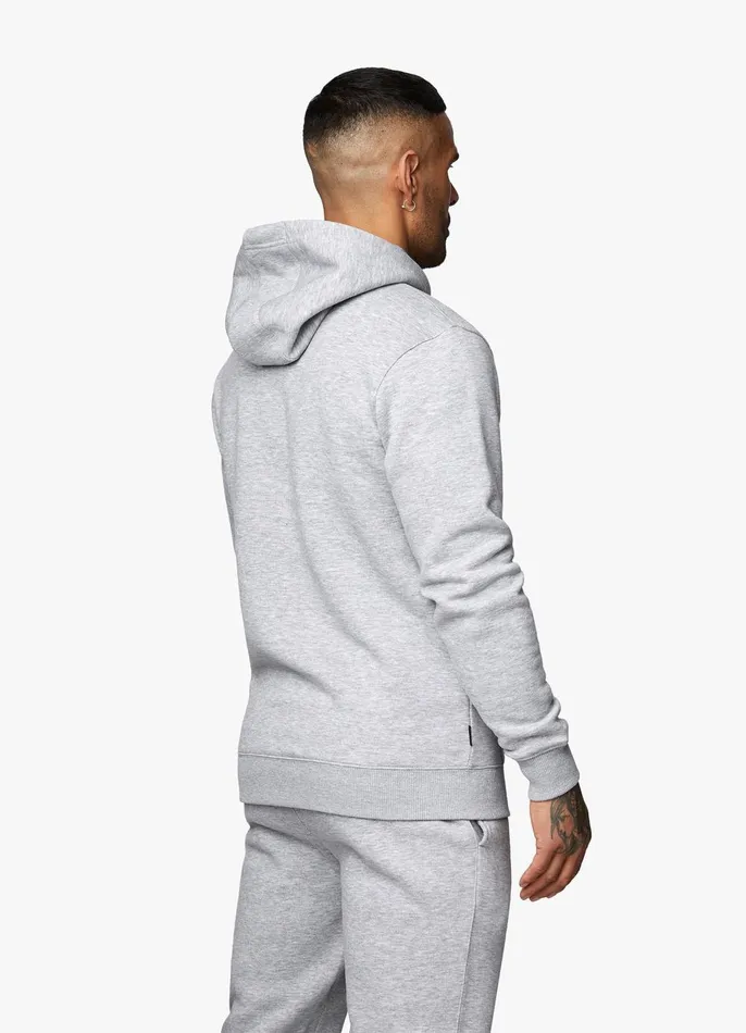 Gym King Sweatshirts and Hoodies Men Fundamental Fleece Hood 8211 Grey Marl