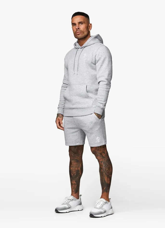 Gym King Sweatshirts and Hoodies Men Fundamental Fleece Hood 8211 Grey Marl