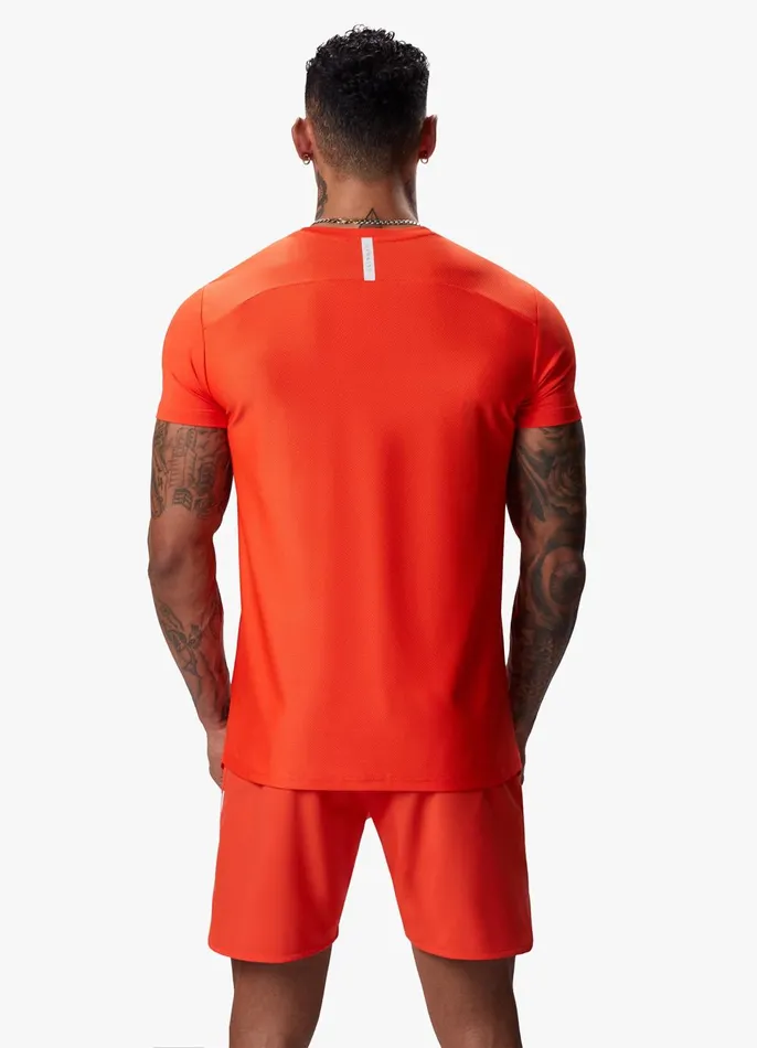 Gym King TShirts Men Flex Tee 8211 Chilli RedWhite