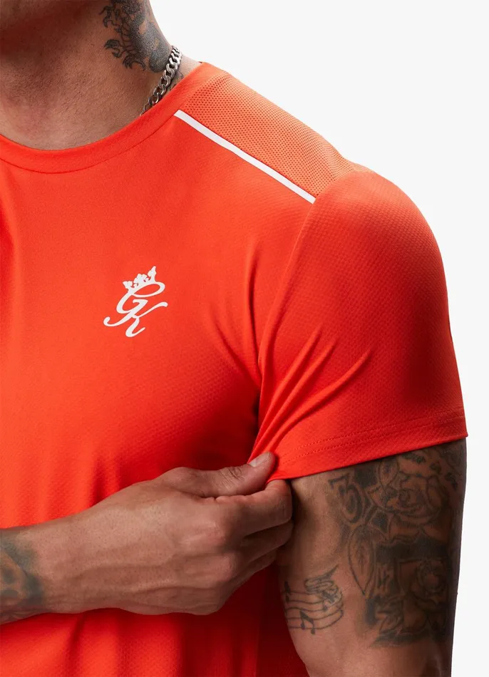 Gym King TShirts Men Flex Tee 8211 Chilli RedWhite
