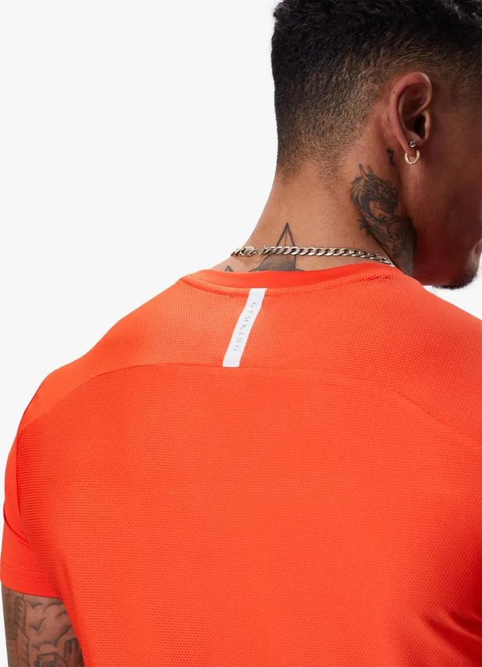Gym King TShirts Men Flex Tee 8211 Chilli RedWhite