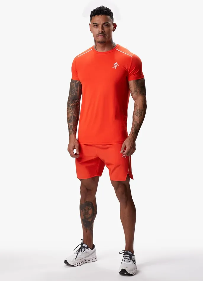 Gym King TShirts Men Flex Tee 8211 Chilli RedWhite
