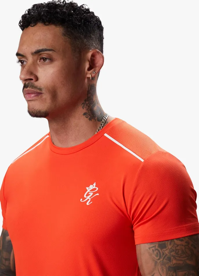 Gym King TShirts Men Flex Tee 8211 Chilli RedWhite