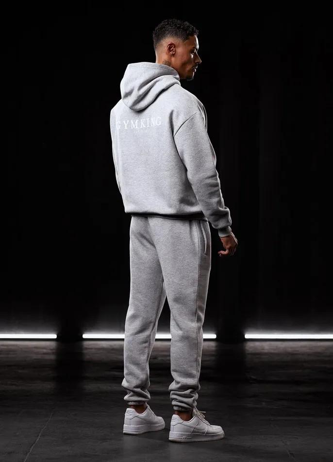 Gym King Tracksuit Bottoms Men Established Jogger 8211 Light Grey Marl