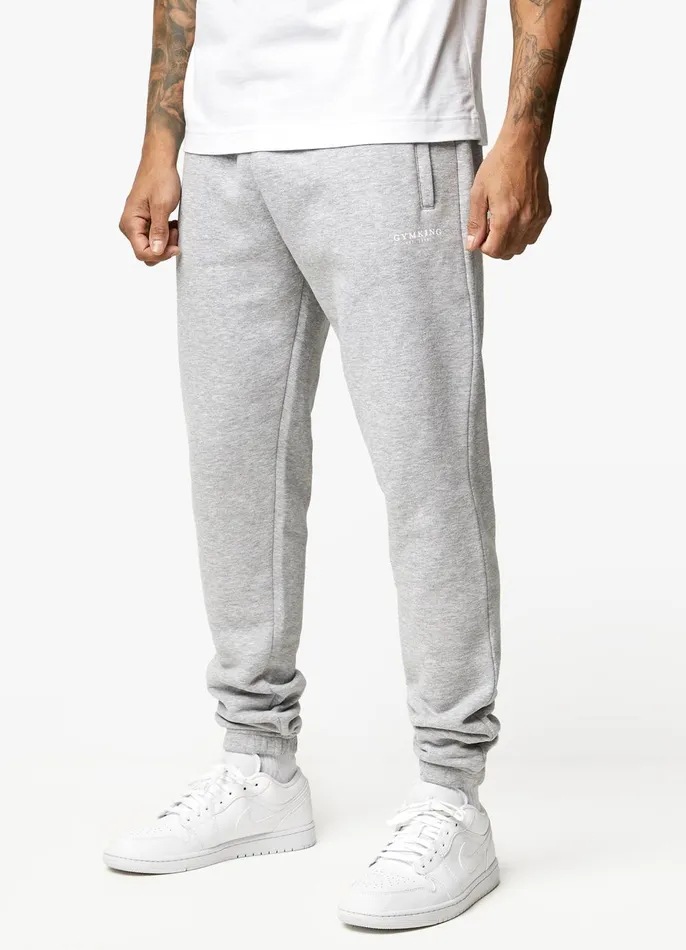 Gym King Tracksuit Bottoms Men Established Jogger 8211 Light Grey Marl