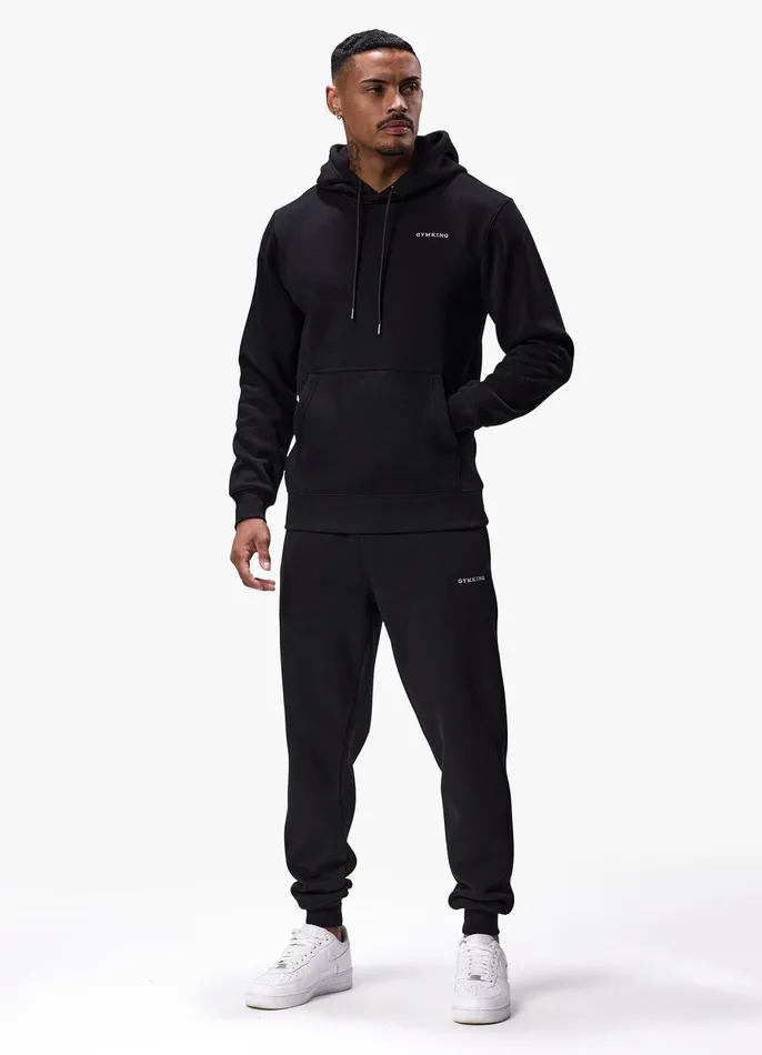 Gym King Tracksuit Bottoms Men Linear Fundamental Jogger 8211 Black