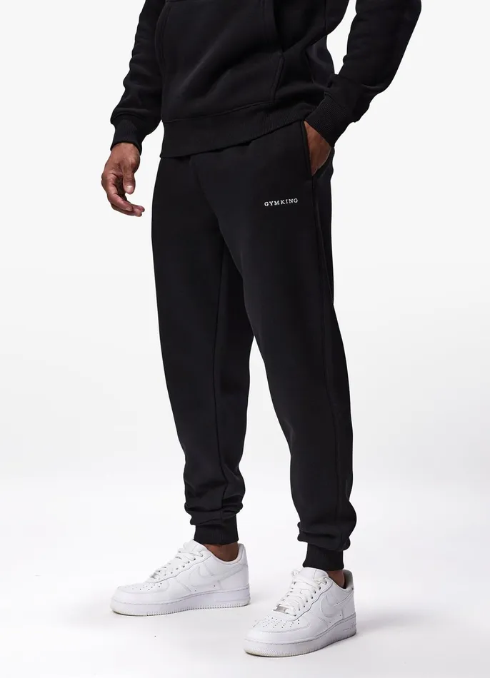 Gym King Tracksuit Bottoms Men Linear Fundamental Jogger 8211 Black