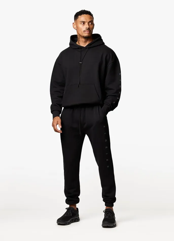 Gym King Tracksuit Bottoms Men Stealth Loopback Pant 8211 Black