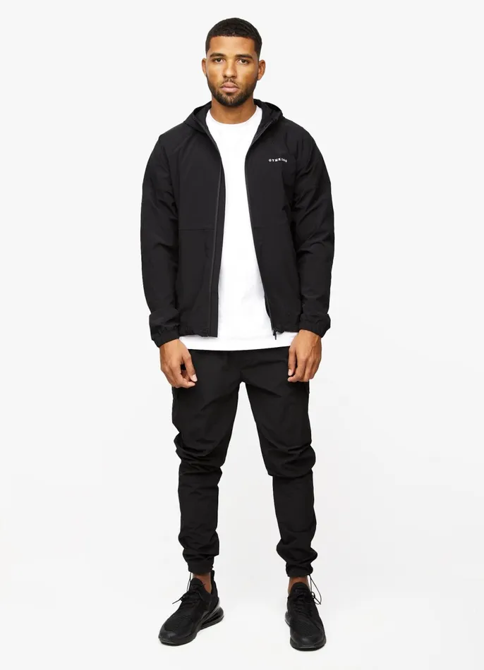 Gym King Tracksuit Tops Men Utility Woven Hood 8211 Black