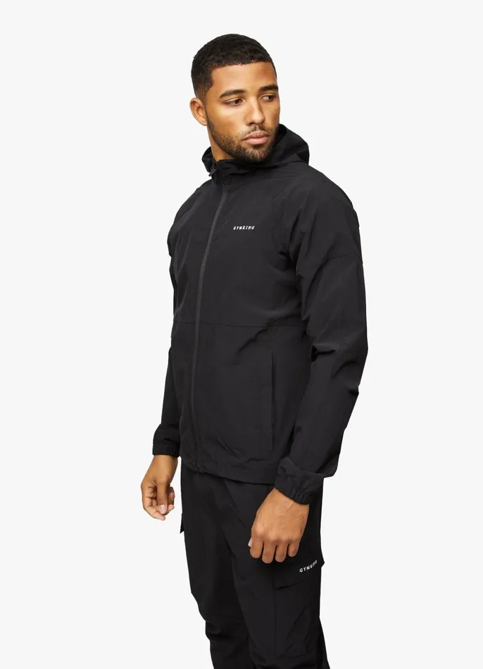 Gym King Tracksuit Tops Men Utility Woven Hood 8211 Black