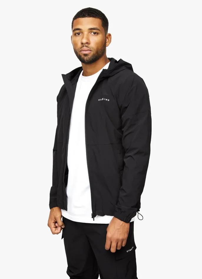 Gym King Tracksuit Tops Men Utility Woven Hood 8211 Black