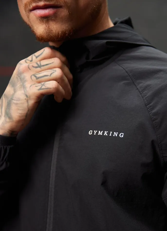 Gym King Tracksuit Tops Men Utility Woven Hood 8211 Black