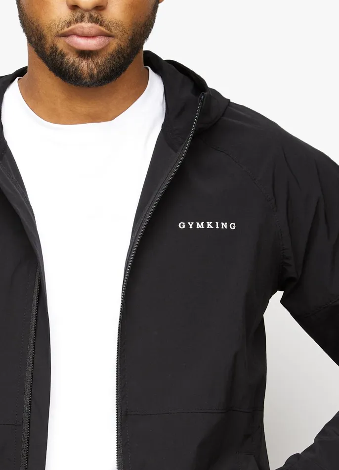 Gym King Tracksuit Tops Men Utility Woven Hood 8211 Black
