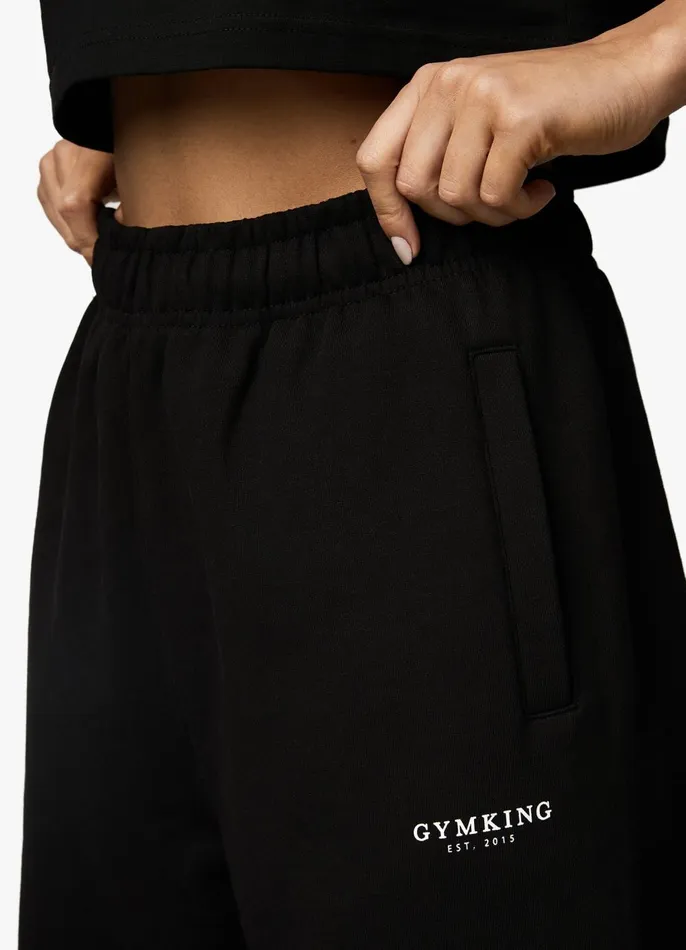 Gym King Tracksuits Women Established Relaxed Tracksuit 8211 BlackWhite