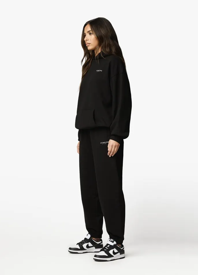 Gym King Tracksuits Women Established Relaxed Tracksuit 8211 BlackWhite