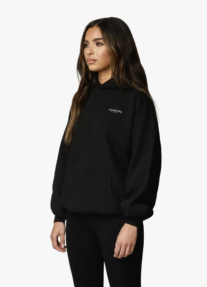 Gym King Tracksuits Women Established Relaxed Tracksuit 8211 BlackWhite