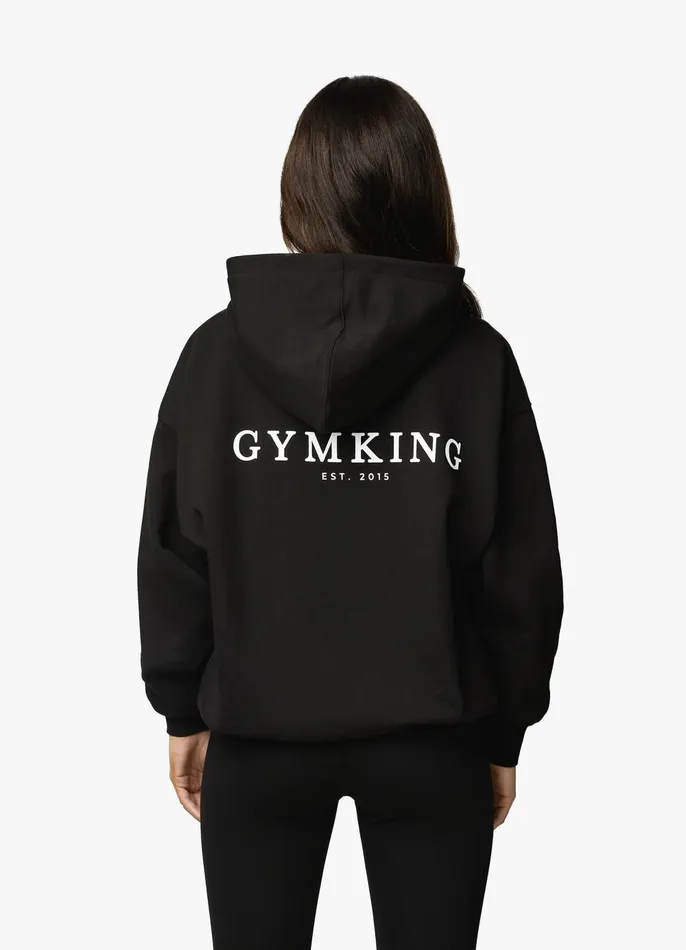 Gym King Tracksuits Women Established Relaxed Tracksuit 8211 BlackWhite